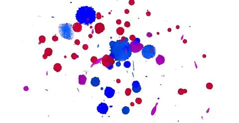 Paint splat pattern. Multi color abstract element for poster use. Illustrazione stock