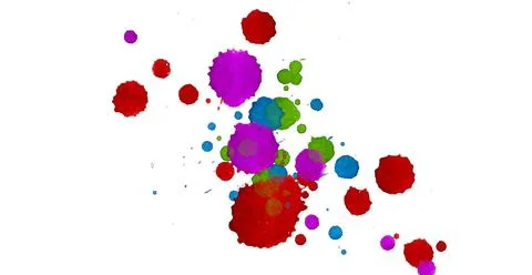 Paint splat pattern. Multi color abstract element for poster use. Illustrazione stock