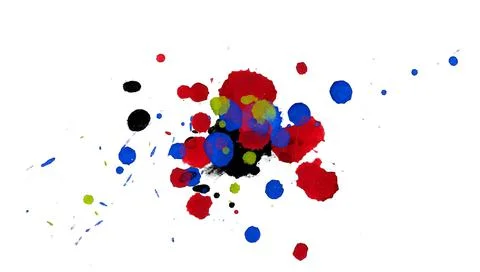 Paint splat pattern. Multi color abstract element for poster use. Stock Illustration