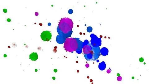 Paint splat pattern. Multi color abstract element for poster use. Illustrazione stock