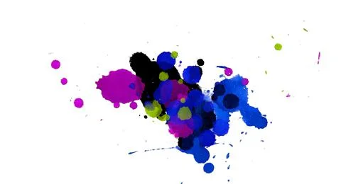 Paint splat pattern. Multi color abstract element for poster use. Illustrazione stock