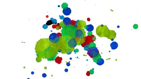 Paint splat pattern. Multi color abstract element for poster use. 스톡 일러스트