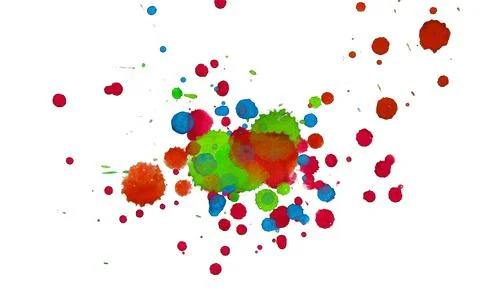 Paint splat pattern. Multi color abstract element for poster use. イラスト素材