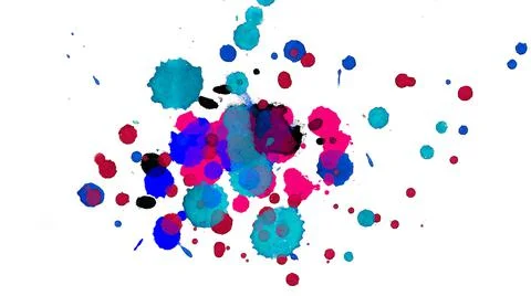 Paint splat pattern. Multi color abstract element for poster use. Illustrazione stock