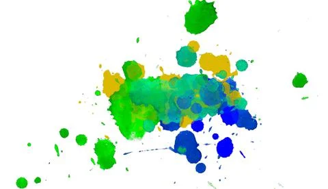 Paint splat pattern. Multi color abstract element for poster use. Illustrazione stock