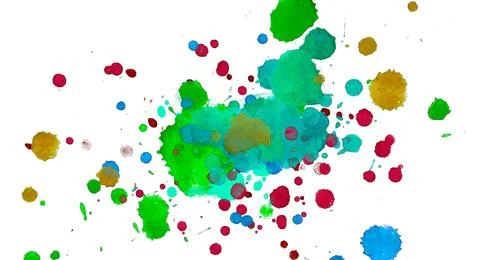 Paint splat pattern. Multi color abstract element for poster use. Stock Illustration