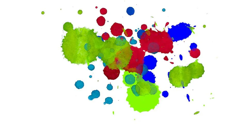 Paint splat pattern. Multi color abstract element for poster use. Illustrazione stock