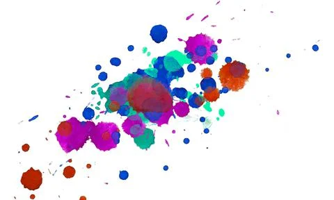 Paint splat pattern. Multi color abstract element for poster use. Illustrazione stock