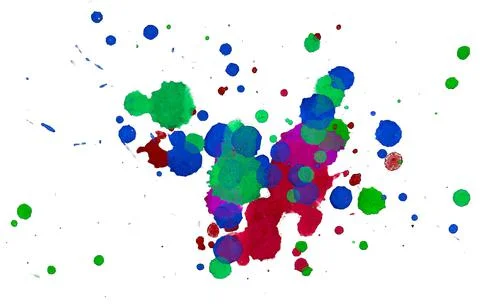 Paint splat pattern. Multi color abstract element for poster use. Stockillustratie