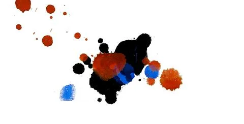 Paint splat pattern. Multi color abstract element for poster use. Illustrazione stock