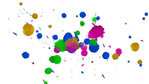 Paint splat pattern. Multi color abstract element for poster use. イラスト素材