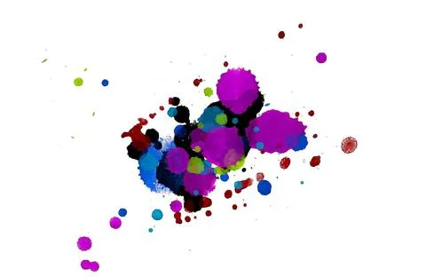 Paint splat pattern. Multi color abstract element for poster use. Illustrazione stock