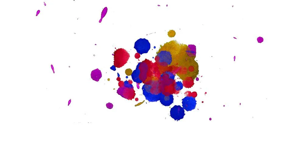 Paint splat pattern. Multi color abstract element for poster use. Stock Illustration