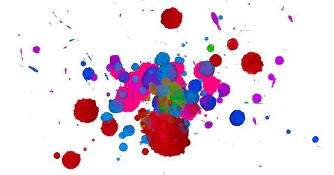 Paint splat pattern. Multi color abstract element for poster use. 스톡 일러스트