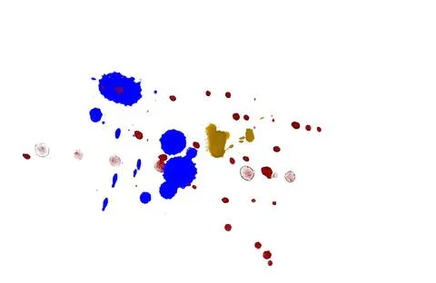 Paint splat pattern. Multi color abstract element for poster use. Illustrazione stock