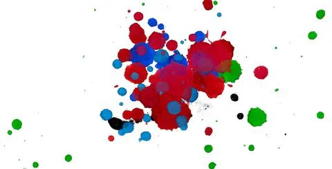 Paint splat pattern. Multi color abstract element for poster use. Illustrazione stock