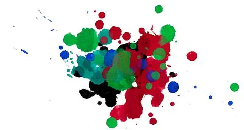 Paint splat pattern. Multi color abstract element for poster use. Stockillustratie
