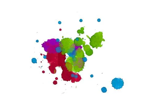 Paint splat pattern. Multi color abstract element for poster use. Illustrazione stock