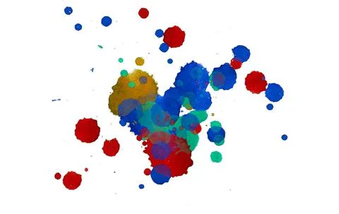 Paint splat pattern. Multi color abstract element for poster use. イラスト素材