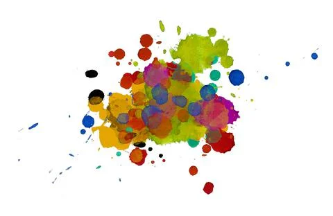 Paint splat pattern. Multi color abstract element for poster use. イラスト素材