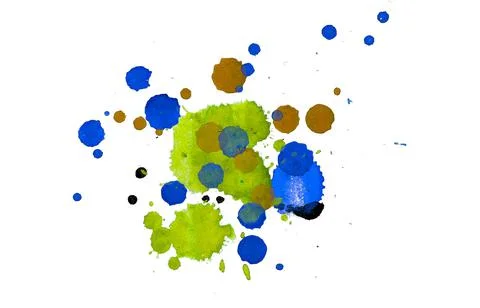 Paint splat pattern. Multi color abstract element for poster use. Illustrazione stock