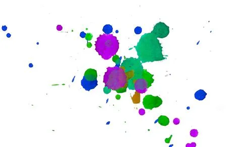 Paint splat pattern. Multi color abstract element for poster use. Stock Illustration