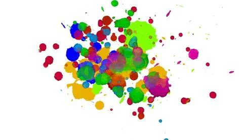 Paint splat pattern. Multi color abstract element for poster use. Stock Illustration