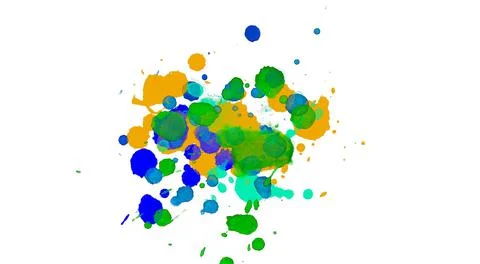 Paint splat pattern. Multi color abstract element for poster use. Illustrazione stock