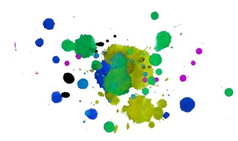Paint splat pattern. Multi color abstract element for poster use. Illustrazione stock
