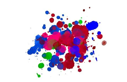 Paint splat pattern. Multi color abstract element for poster use. Stockillustratie