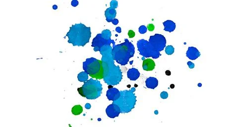 Paint splat pattern. Multi color abstract element for poster use. Stock Illustration