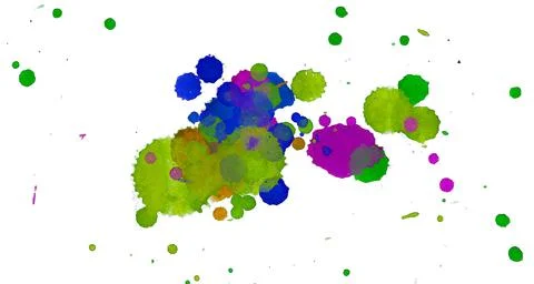 Paint splat pattern. Multi color abstract element for poster use. Stock Illustration
