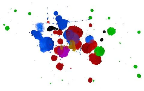 Paint splat pattern. Multi color abstract element for poster use. Illustrazione stock