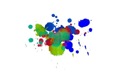 Paint splat pattern. Multi color abstract element for poster use. Illustrazione stock