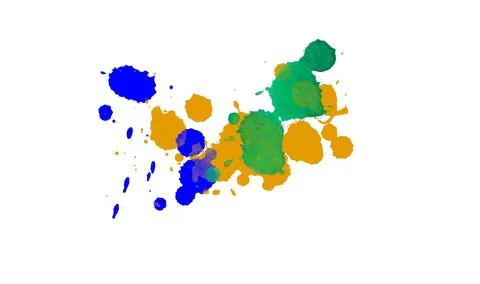 Paint splat pattern. Multi color abstract element for poster use. Stockillustratie