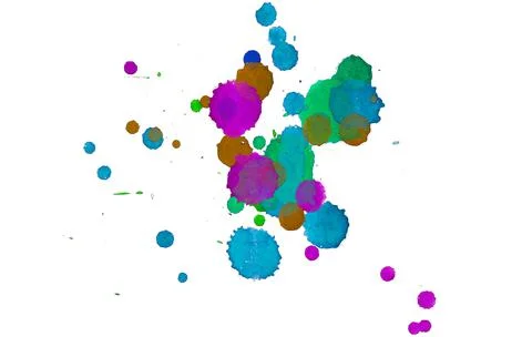 Paint splat pattern. Multi color abstract element for poster use. 스톡 일러스트