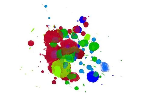 Paint splat pattern. Multi color abstract element for poster use. Illustrazione stock