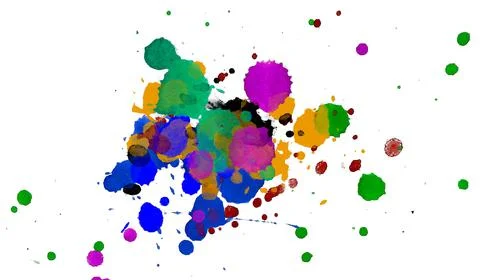 Paint splat pattern. Multi color abstract element for poster use. Illustrazione stock