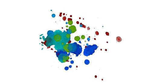 Paint splat pattern. Multi color abstract element for poster use. Illustrazione stock