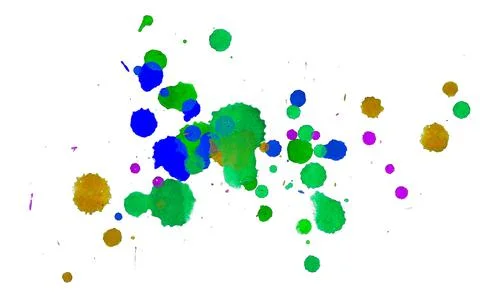 Paint splat pattern. Multi color abstract element for poster use. Illustrazione stock