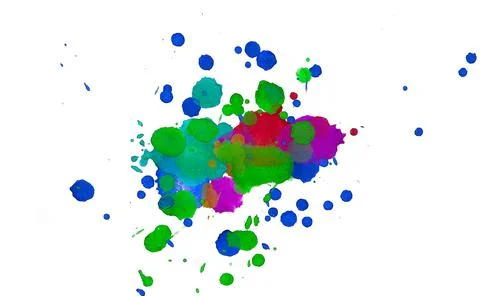 Paint splat pattern. Multi color abstract element for poster use. Illustrazione stock
