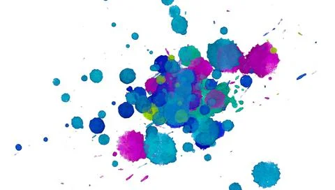 Paint splat pattern. Multi color abstract element for poster use. Illustrazione stock