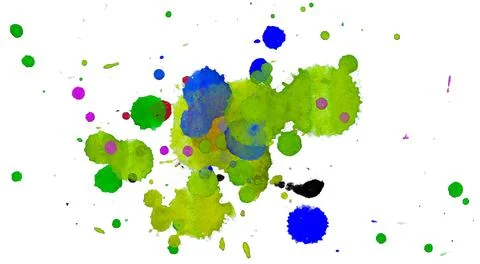 Paint splat pattern. Multi color abstract element for poster use. Illustrazione stock