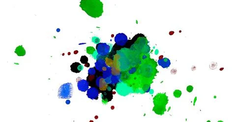 Paint splat pattern. Multi color abstract element for poster use. Stockillustratie