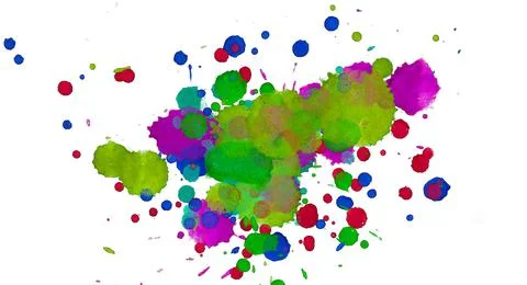Paint splat pattern. Multi color abstract element for poster use. Illustrazione stock