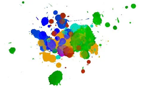 Paint splat pattern. Multi color abstract element for poster use. 스톡 일러스트