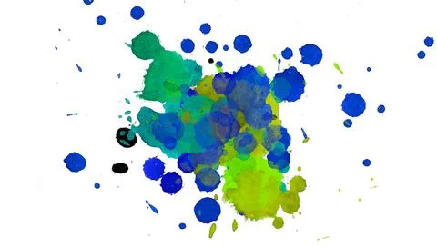 Paint splat pattern. Multi color abstract element for poster use. Illustrazione stock