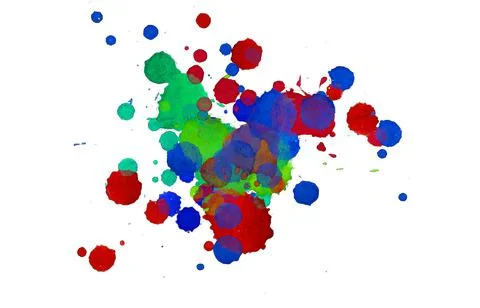 Paint splat pattern. Multi color abstract element for poster use. 스톡 일러스트