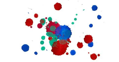 Paint splat pattern. Multi color abstract element for poster use. Illustrazione stock
