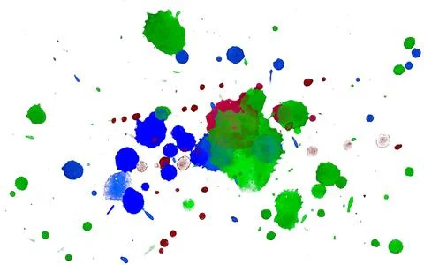 Paint splat pattern. Multi color abstract element for poster use. Illustrazione stock